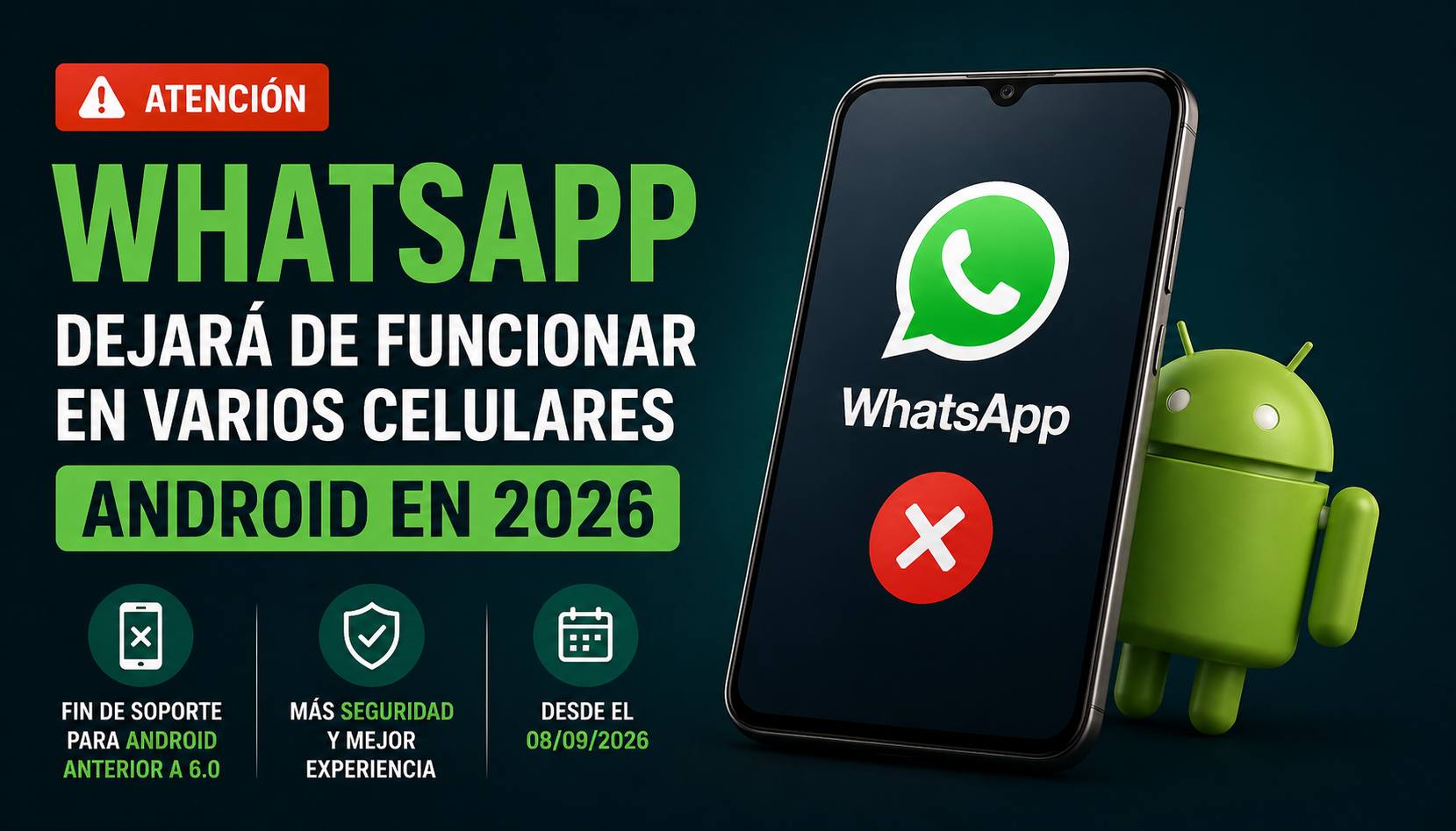 WhatsApp dejará de funcionar en millones de celulares